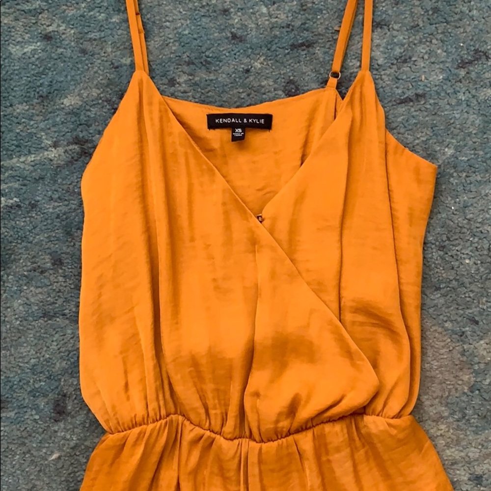 Kendall & Kylie Yellow Silk Romper